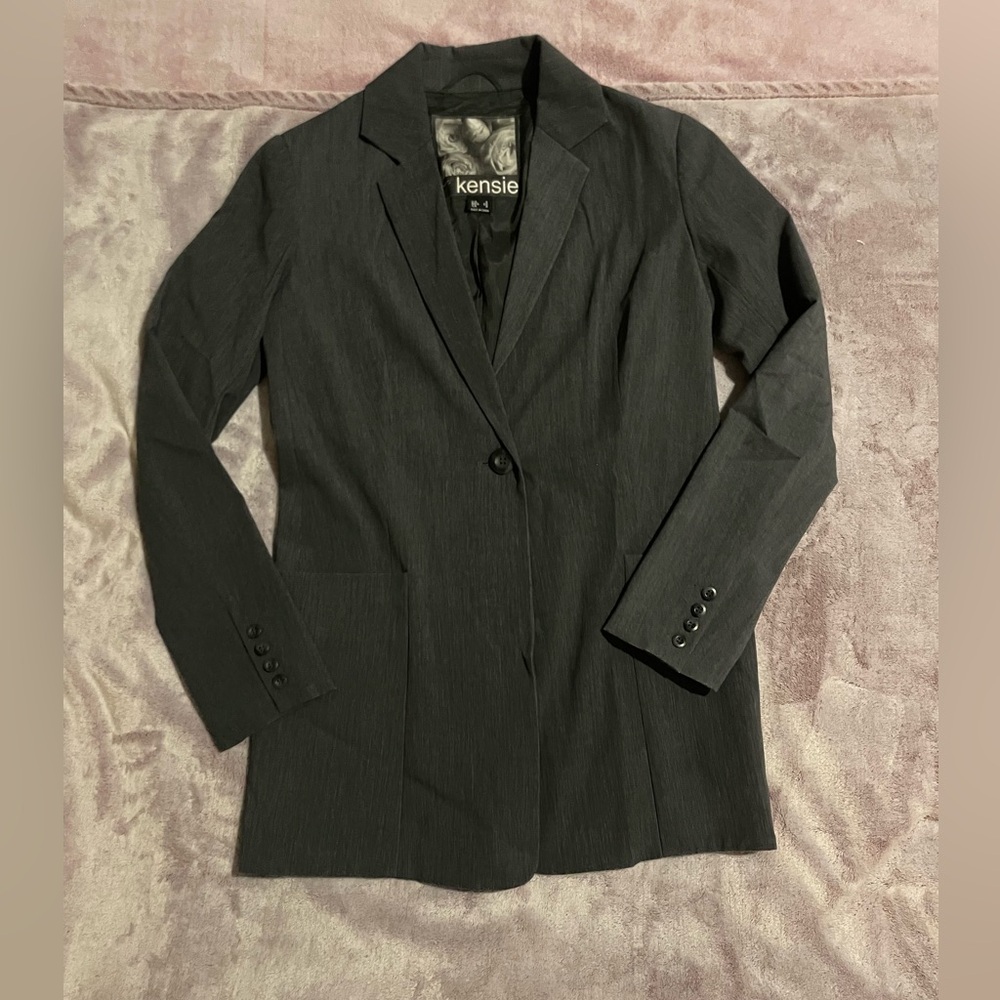 EUC Kensie Gray Longline Blazer